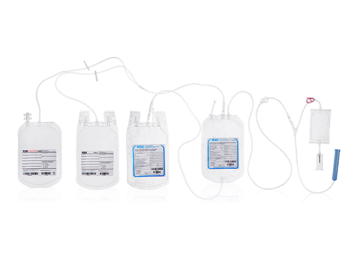 Quadruple blood bag