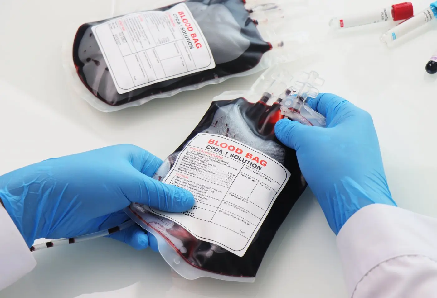 blood bag label